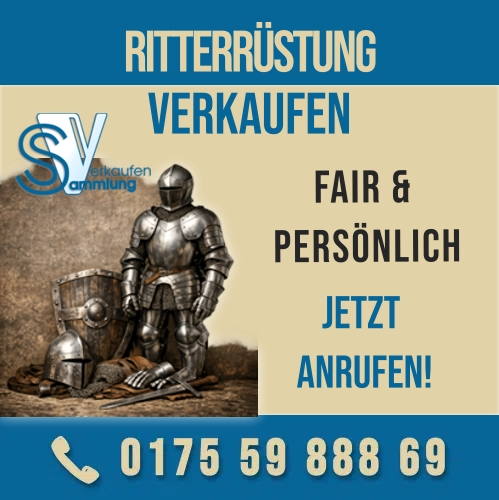 Mittelalterliche Ritterrüstung mit Zubehör – Privat Ankauf von Rüstungen 