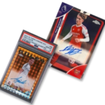 Zwei signierte Topps Autogrammkarten mit Originalspieler‑Unterschriften, Beispiel für wertvolle Sammelkarten im Sammlerwertvergleich